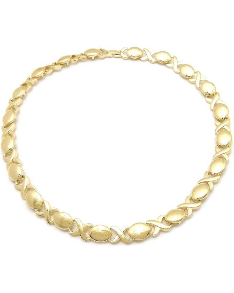 Women's Fashion 9 mm 18 inches XO Chain Necklace Gold / 9mm 18 $12.25 Necklaces