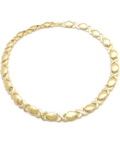 Women's Fashion 9 mm 18 inches XO Chain Necklace Gold / 9mm 18 $12.25 Necklaces