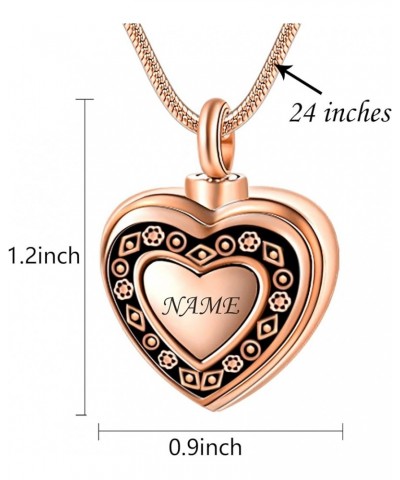 Necklace for Ashes, Personalized Photo Heart Lockets for Ashes for Women - Keepsake Necklace for Human/Pet Ashes 4D- Locket -...