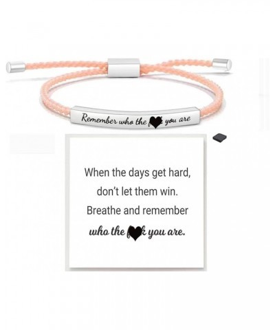 Remember Who The Fuck You Are, Woven Bracelets Womens，engraved Bracelet Hand-woven Adjustable Hand Rope，Classic Adjustable Wo...