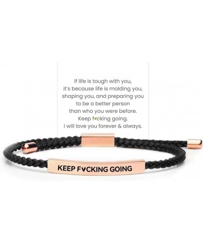 Remember Who The Fuck You Are, Woven Bracelets Womens，engraved Bracelet Hand-woven Adjustable Hand Rope，Classic Adjustable Wo...