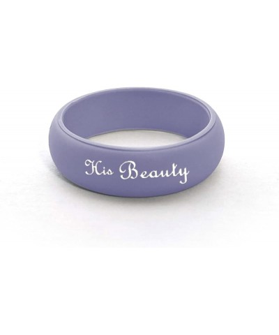 CUSTOM ENGRAVED Womens Silicone Wedding Band Active Athletic Ring - Personalize Any Text, Symbol, Image - SHIPS NEXT DAY Lila...