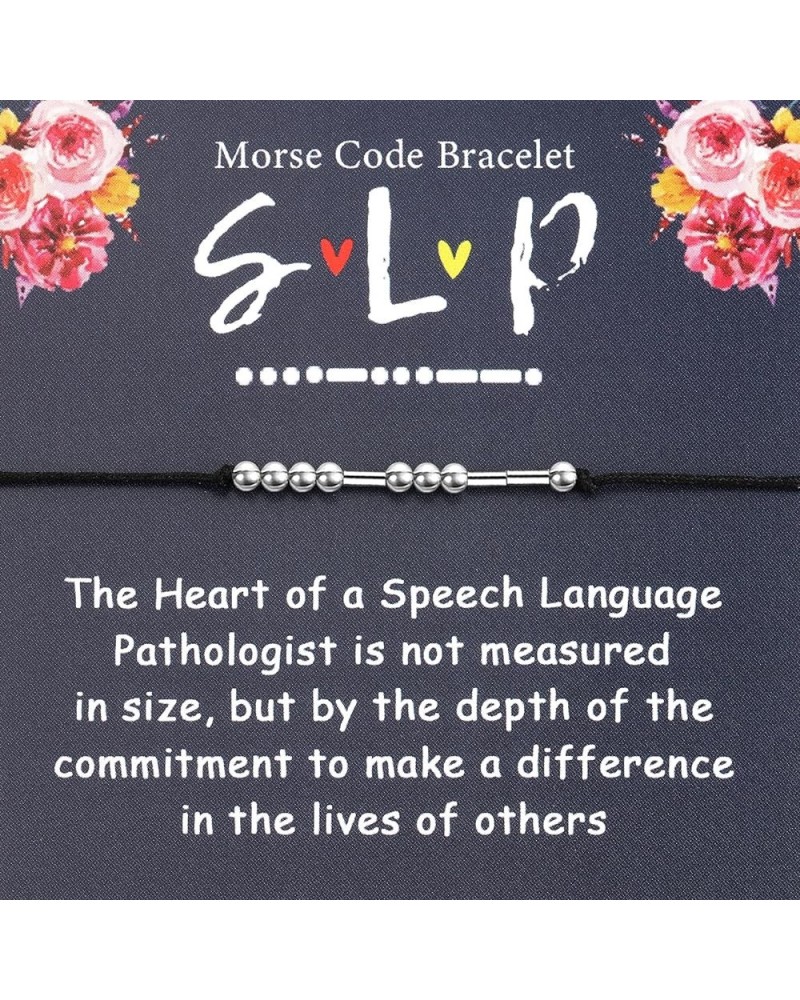 SLP Gifts Bracelet Morse Code Bracelet Speech Language Pathologist Gifts Speech Therapy Gifts Appreciation Gifts for Speech T...