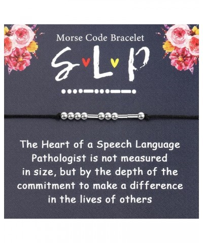 SLP Gifts Bracelet Morse Code Bracelet Speech Language Pathologist Gifts Speech Therapy Gifts Appreciation Gifts for Speech T...