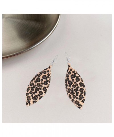 Large Long Genuine Soft Leather Handmade Fringe Feather Tassel Leaf Lightweight Tear Drop Dangle Earrings for Women Girls Fas...