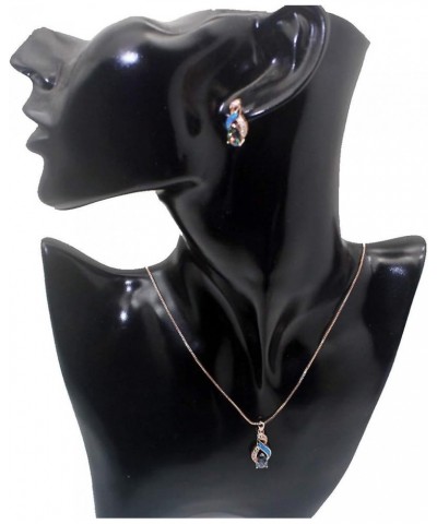 Jewelry Sets Australian Created Opal Necklace Earrings Mother's Day Gifts Jewelry for Mom JS2 $13.86 Jewelry Sets