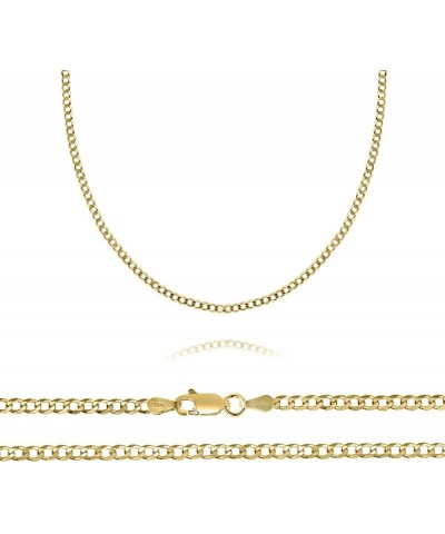 10K Yellow Gold 2mm Curb Chain Necklace, 16" - 30 20.0 Inches $69.58 Necklaces