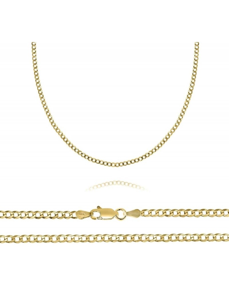 10K Yellow Gold 2mm Curb Chain Necklace, 16" - 30 20.0 Inches $69.58 Necklaces