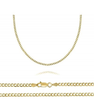 10K Yellow Gold 2mm Curb Chain Necklace, 16" - 30 20.0 Inches $69.58 Necklaces