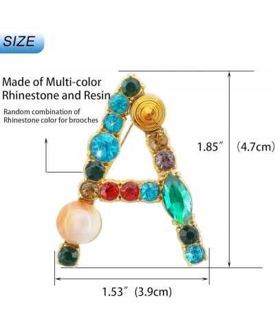 Letter Brooch Pins Initial Colorful Rhinestone Resin Brooch for Women Crafts Breastpin Silvery A-Z Silver R $7.64 Brooches & ...