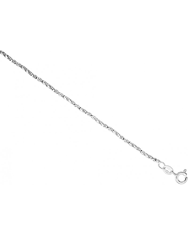 Sterling Silver 1mm - 1.5mm Twisted Box Chain Necklace for Women Nickel Free Italy, 16-30 inch 18.0 Inches 1.4mm Twisted Box ...