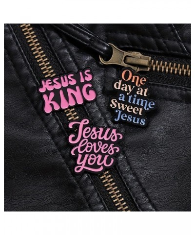 Jesus Cross Enamel Pins, Faith Prayer Hand Belief Brooches, GOD Mother of God Lapel Badges Christian Religious Jewelry Gift, ...