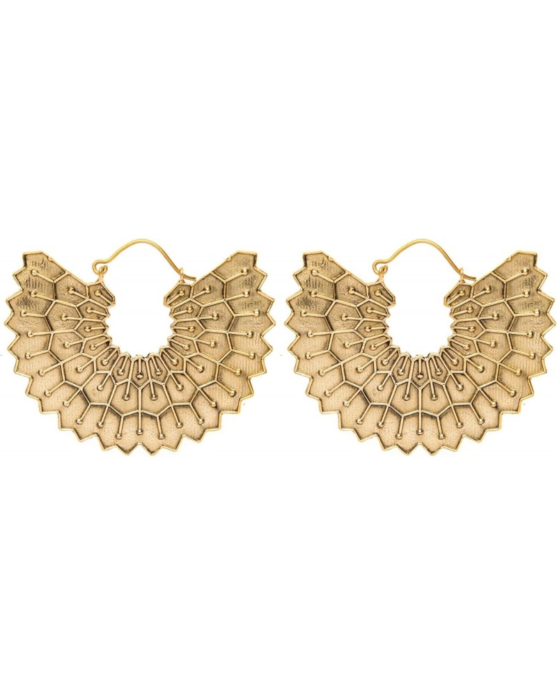 Women's Brass Gold Tone Egyptian Inspired Wing Tribal Ethnic Dangle Earrings $17.14 Earrings