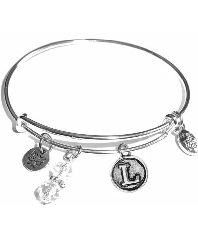 Initial Stainless Steel Expandable Wire Women's Bangle Bracelet, Made In USA, Popular and Stylish, Comes in a GIFT BAG L $8.9...