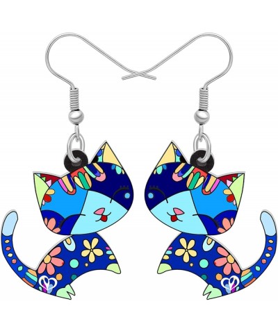 Acrylic Cat Hook Earrings for Women Girls Cute Colorful Cat Hypoallergenic Dangle Drop Earrings Animal Jewelry for Gifts Part...