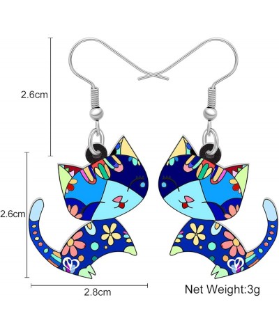 Acrylic Cat Hook Earrings for Women Girls Cute Colorful Cat Hypoallergenic Dangle Drop Earrings Animal Jewelry for Gifts Part...