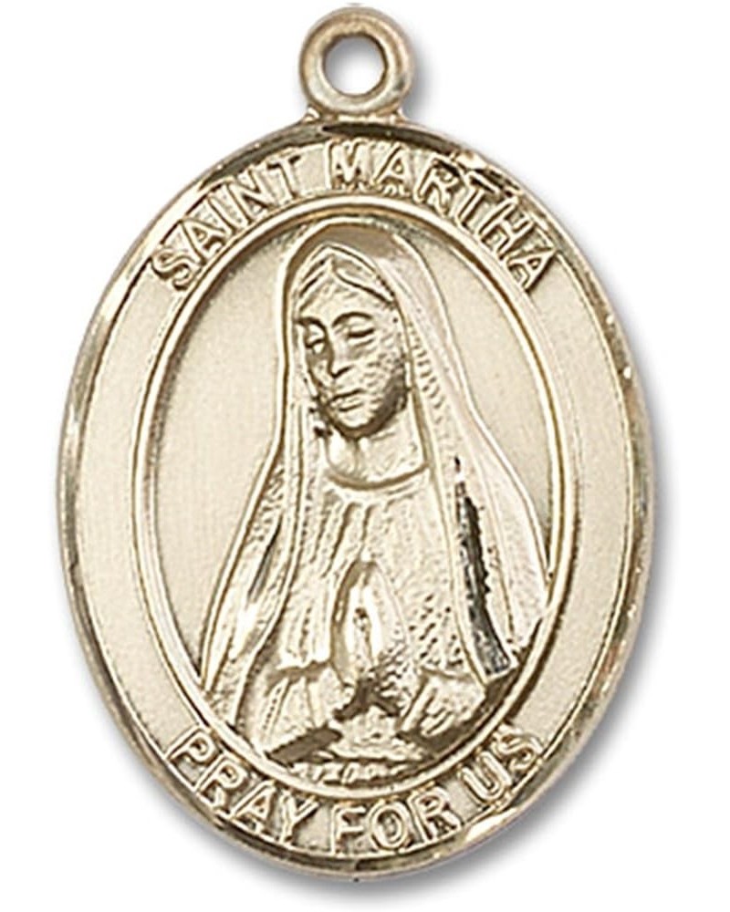 14 Karat Gold Catholic Patron Saint Medal Pendant, 1 Inch Saint Martha $568.63 Necklaces