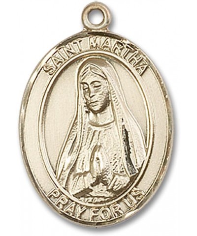 14 Karat Gold Catholic Patron Saint Medal Pendant, 1 Inch Saint Martha $568.63 Necklaces