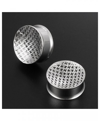 2PCS 8mm-25mm (0G-1") Hollow Crossing Gauges for Ears Basic Ear Plugs Tunnels for Stretched Ears Hypoallergenic 316 Stainless...