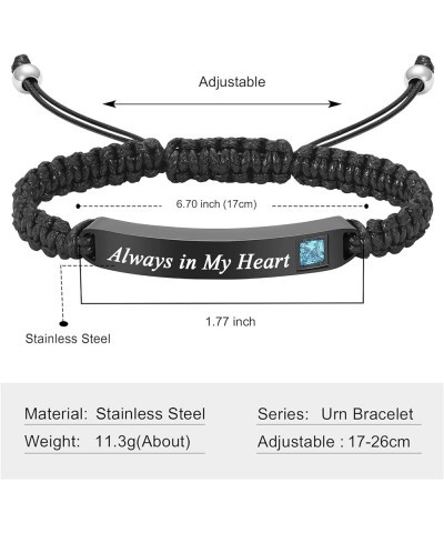 Cremation Jewelry Urn Bracelet for Ashes Braided Adjustable Ashes Bracelets for Men Women Cremation Manmade Braided Urn Brace...