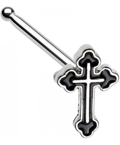 Nose Stud Ring Black Gothic Cross $8.84 Body Jewelry