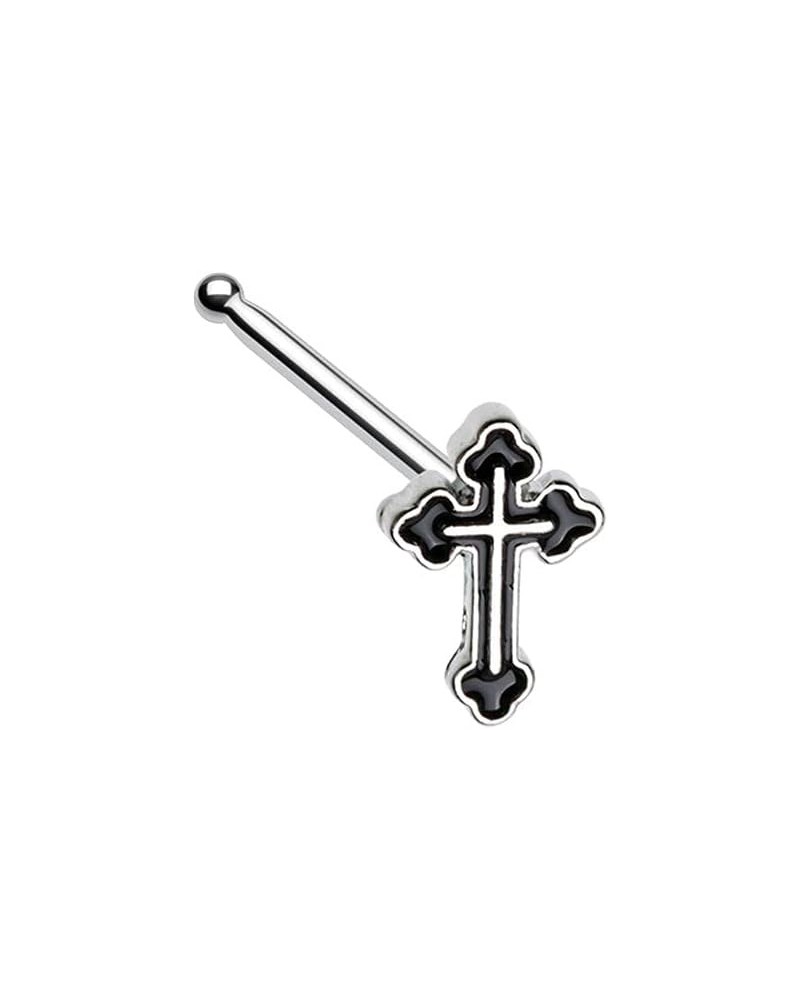 Nose Stud Ring Black Gothic Cross $8.84 Body Jewelry