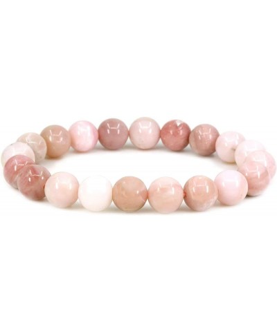 Natural Genuine Semi Precious Gemstones Healing 10mm Beaded Stretch Bracelet 7" Unisex Peruvian Pink Opal $7.40 Bracelets