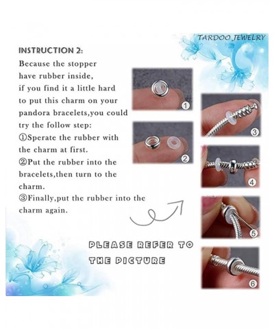 925 Sterling Silver Spacer Beads for European Charms Bracelet Charms fit DIY Snake Charm Bracelet Charm Spacer Stopper for Wo...