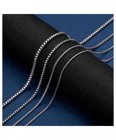 Box Chain Necklace for Men Women Stainless Steel Rock Hip Hop Collarbone Chain Jewelry Width 2.5mm Silver 45.0 Centimeters $8...