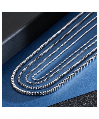 Box Chain Necklace for Men Women Stainless Steel Rock Hip Hop Collarbone Chain Jewelry Width 2.5mm Silver 45.0 Centimeters $8...