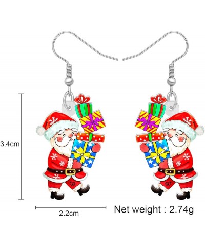 Acrylic Christmas Snowman Earrings Dangle Gingerbread Jewelry Hypoallergenic for Women Teen Girls Friends Gifts Charms Santa ...