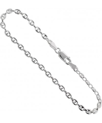 4 mm Sterling Silver Puffed Anchor Chain Necklaces & Bracelets Nickel Free Italy, sizes 7-30 inch 16.0 Inches $33.89 Necklaces