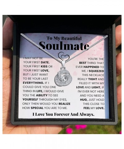 To My Soulmate Necklace for Women, Valentines Day Gifts for Her, Beautiful Soulmate Jewelry on Anniversary Best Romantic Gift...