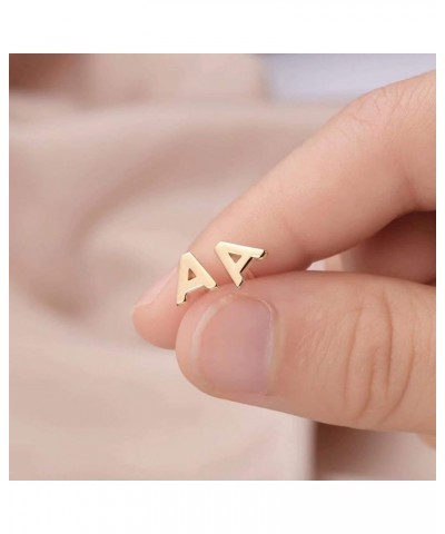 Sterling Silver Stud Earrings for Girls Women, 925 Sterling Silver Initial Stud Earrings Hypoallergenic Earrings for Women Gi...