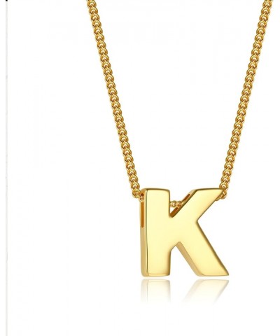 Gold Initial Necklace 925 Sterling Silver 18K Gold Plated Letter Pendant Personalized 26 Alphabet Necklace for Women Men Gift...