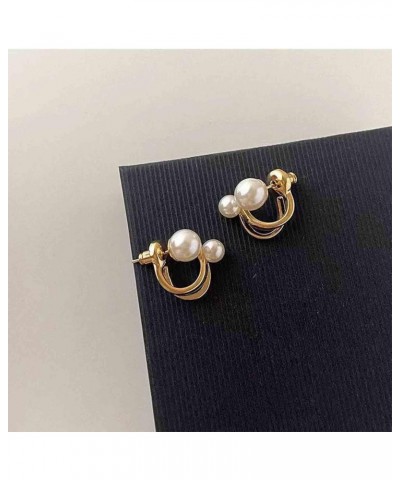 Boho Pearl Studs Earrings Gold Pearl Wrap Earrings Vintage Retro Pearl Earrings Everyday Earrings Jewelry for Women and Girls...