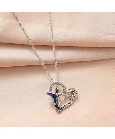 Love You Forever Heart Pendant Necklace: Exquisite Birthstone Gemstone Jewelry for Her - Ideal Birthday, Valentine's, and Mot...