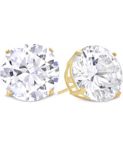 Sterling Silver Cubic Zirconia Stud Earrings for Women & Men – Premium S925 Silver Studs – CZ Silver Earrings, 14k Gold Stud ...