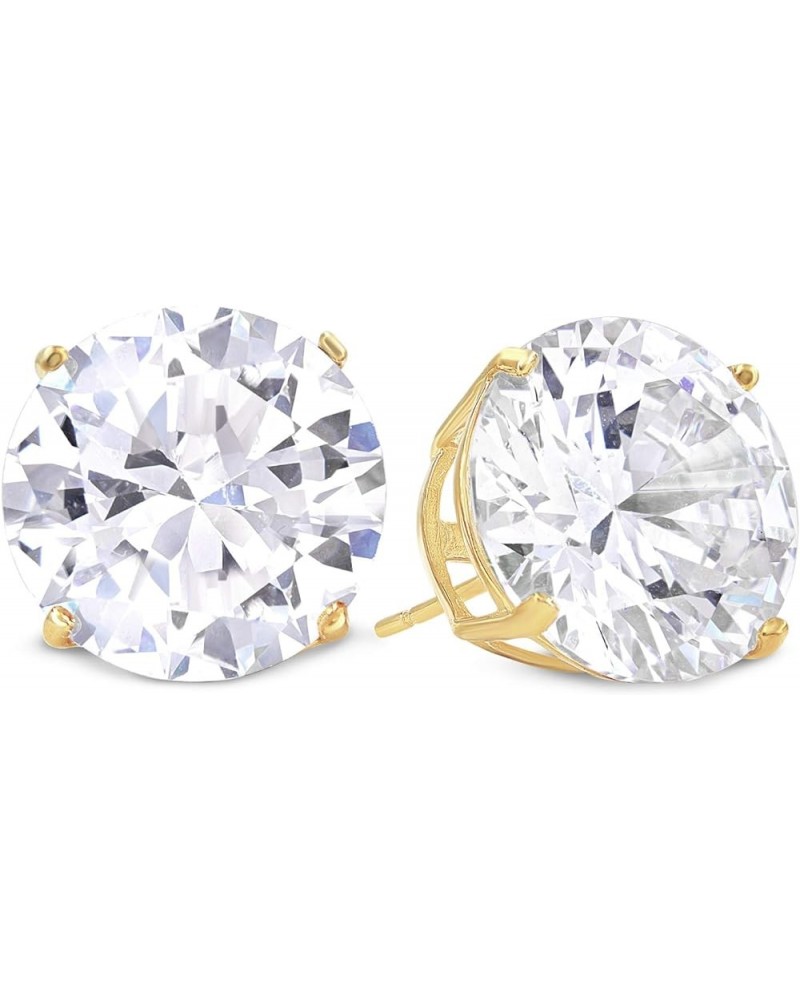 Sterling Silver Cubic Zirconia Stud Earrings for Women & Men – Premium S925 Silver Studs – CZ Silver Earrings, 14k Gold Stud ...