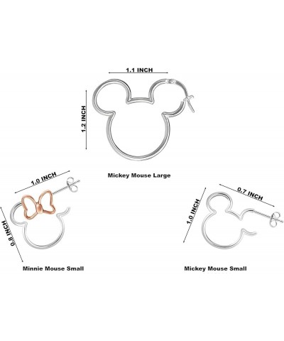 Womens Minnie and Mickey Mouse Outline Hoop Earrings - Mickey Mouse Earrings - Minnie Mouse Earrings - Jewelry Mickey Mouse S...