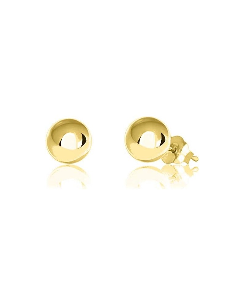 Womens Sterling Silver Post Ball Stud Earrings- Bead Ball Stud Earrings For Women 2-12MM (9) Gold 6 Millimeters $12.17 Earrings