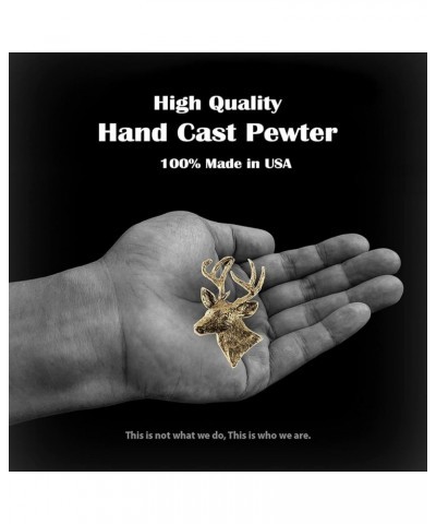 Handcrafted Deer and Elk Pins for Hunting Enthusiasts - Antler Shed, Bugling, Mule, Whitetail, Blacktail - Pewter, Copper, Go...