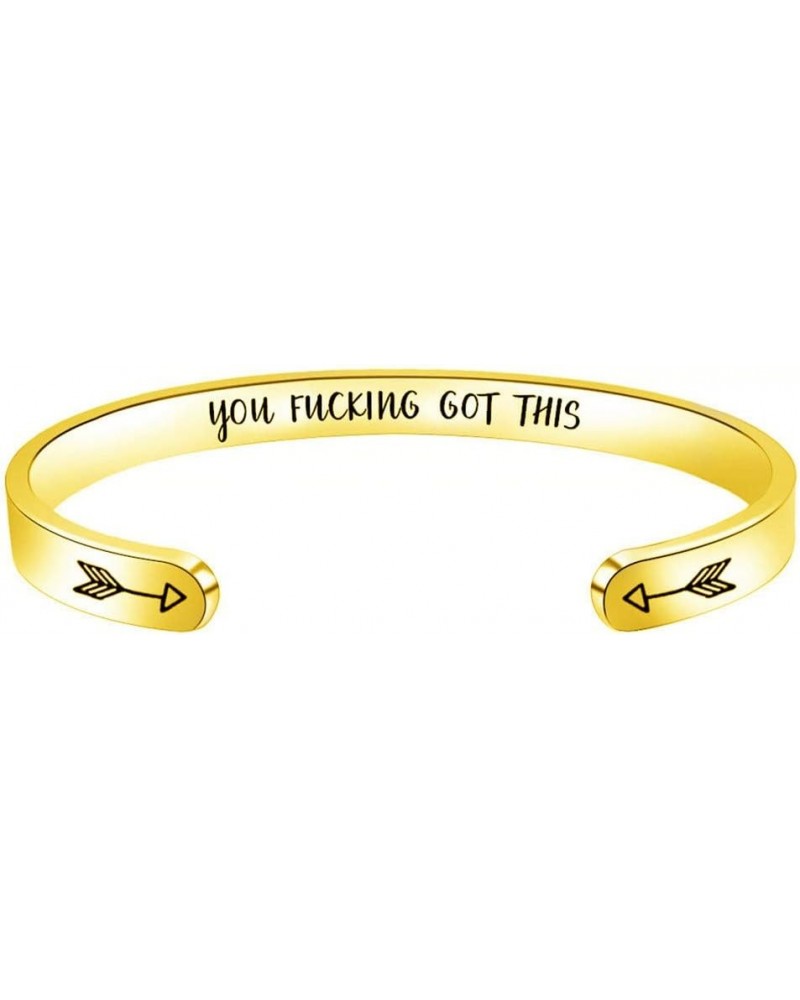 You Fucking Got This Bangle Adjustable Bracelet For Girls Women Gift Golden Color $4.45 Bracelets