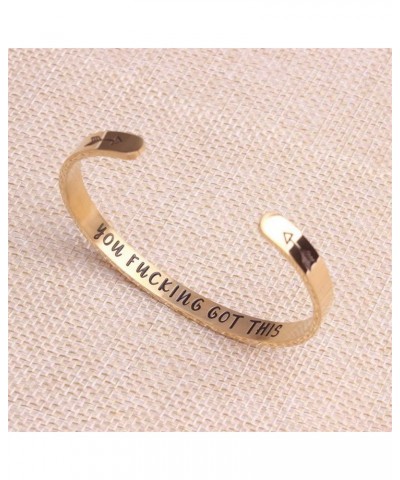 You Fucking Got This Bangle Adjustable Bracelet For Girls Women Gift Golden Color $4.45 Bracelets