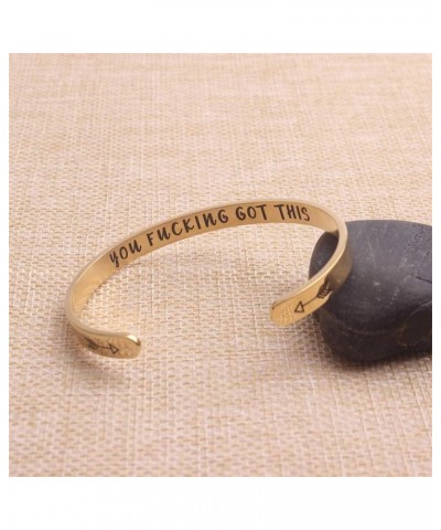 You Fucking Got This Bangle Adjustable Bracelet For Girls Women Gift Golden Color $4.45 Bracelets