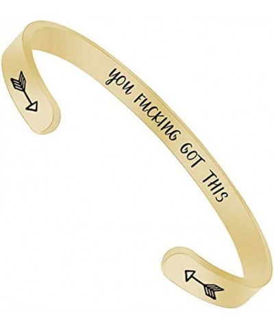 You Fucking Got This Bangle Adjustable Bracelet For Girls Women Gift Golden Color $4.45 Bracelets