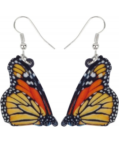 Drop Dangle Floral Butterfly Earrings Insect Jewelry For Women Girls Kids Gift Charms Brown $6.82 Earrings