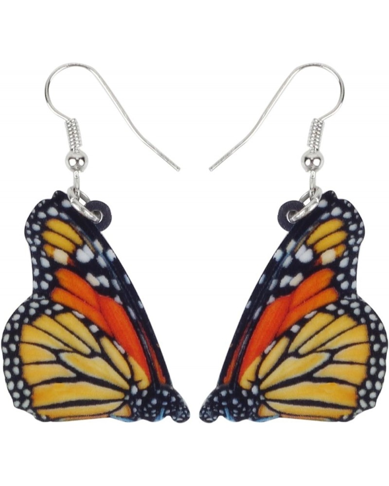 Drop Dangle Floral Butterfly Earrings Insect Jewelry For Women Girls Kids Gift Charms Brown $6.82 Earrings