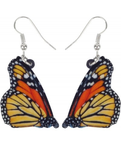 Drop Dangle Floral Butterfly Earrings Insect Jewelry For Women Girls Kids Gift Charms Brown $6.82 Earrings