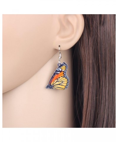 Drop Dangle Floral Butterfly Earrings Insect Jewelry For Women Girls Kids Gift Charms Brown $6.82 Earrings